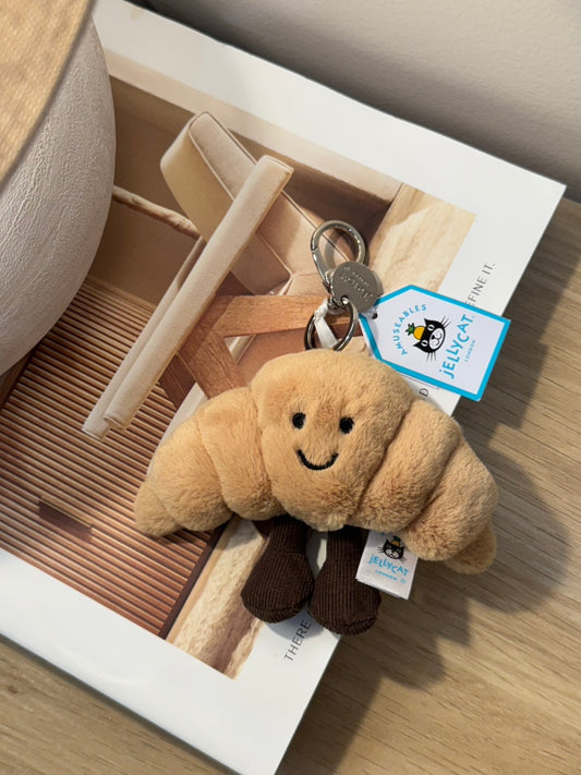 全新 Jellycat 正品|酥皮可頌🥐吊飾/鑰匙圈 Croissant Bag Charm