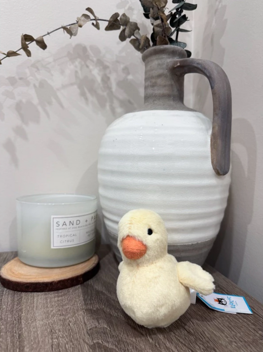 全新Jellycat正品|Fluffy 毛茸茸小黃鴨/ 黃色小鴨11公分 (2025 新品 Fluffy Duck