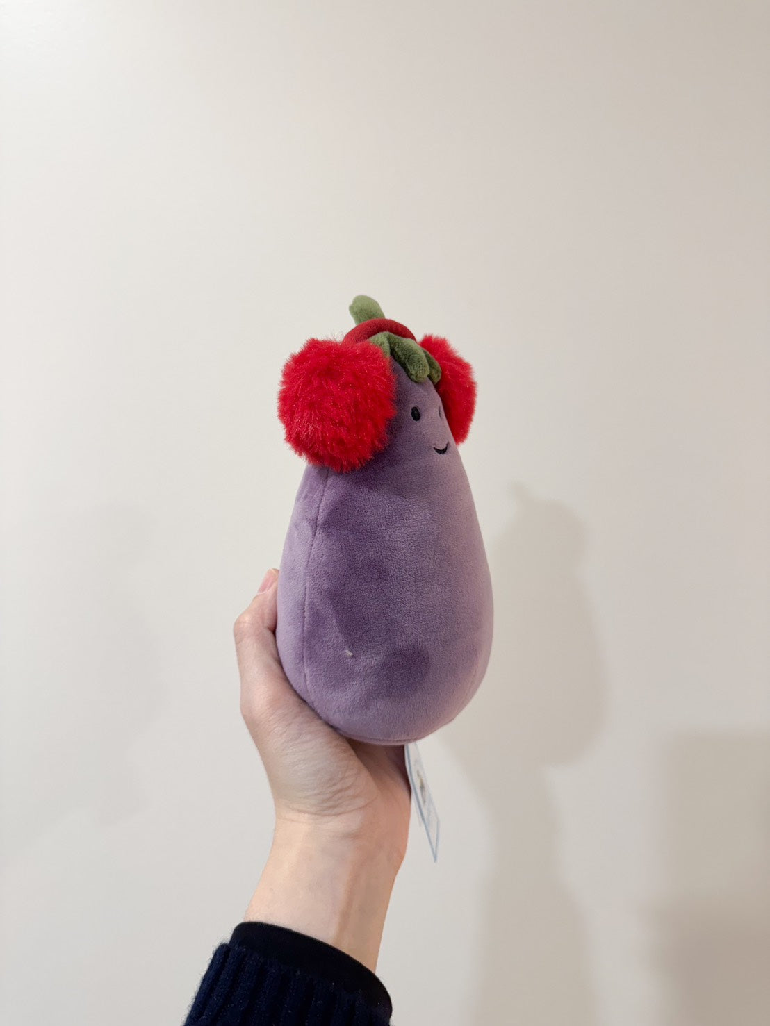 全新Jellycat正品|聖誕紅色耳罩茄子 🍆 16公分 TOASTIE VIVACIOUS RED AUBERGINE
