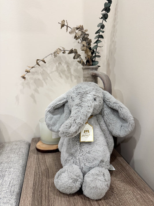 全新 Jellycat 正品|金標奢華大象🐘圖迪斯大象🩶 31公分 Luxe Elephant Thuddeus