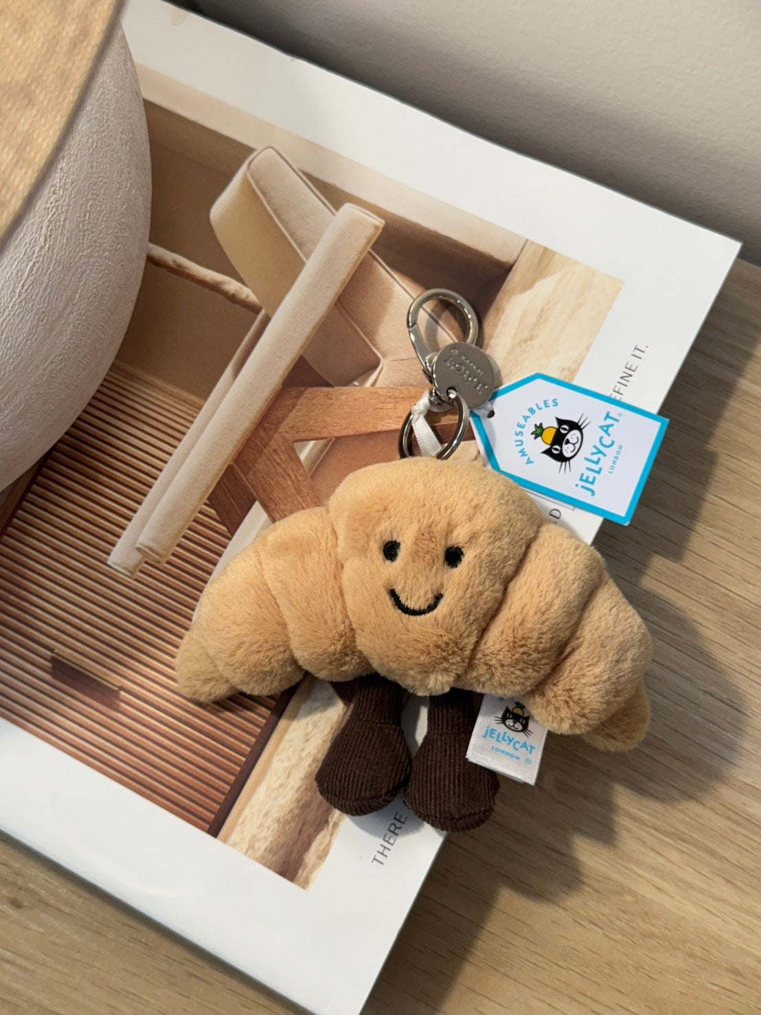 全新 Jellycat 正品｜酥皮可頌🥐吊飾/鑰匙圈 Croissant Bag Charm