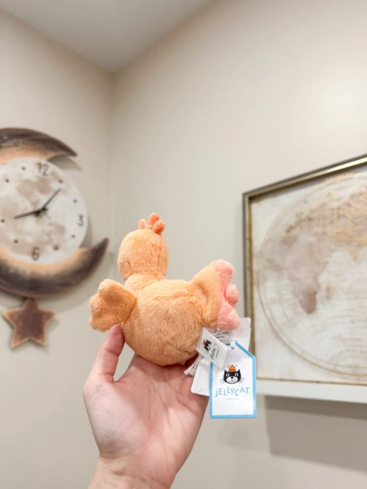 全新Jellycat正品｜Fluffy 公雞/ 小粉橘公雞11公分 (2025 新品 Fluffy Chicken