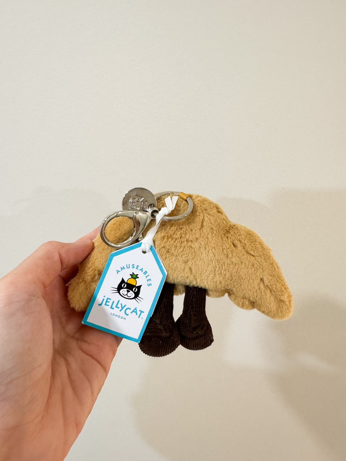 全新 Jellycat 正品｜酥皮可頌🥐吊飾/鑰匙圈 Croissant Bag Charm