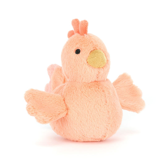 全新Jellycat正品｜Fluffy 公雞/ 小粉橘公雞11公分 (2025 新品 Fluffy Chicken